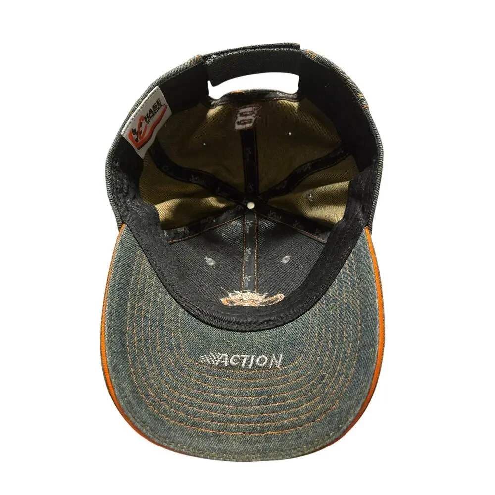 Dale Earnhardt Jr #8 Budweiser Denim Chase Authentics NASCAR Cap Orange Stitch